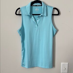 Izod Blue Fitted Buttoned Tank Top